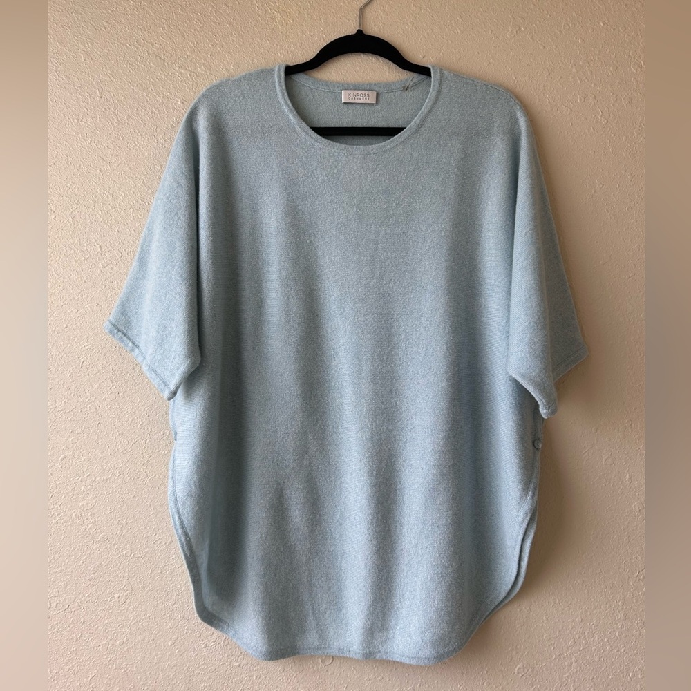 Kinross cashmere tunic poncho